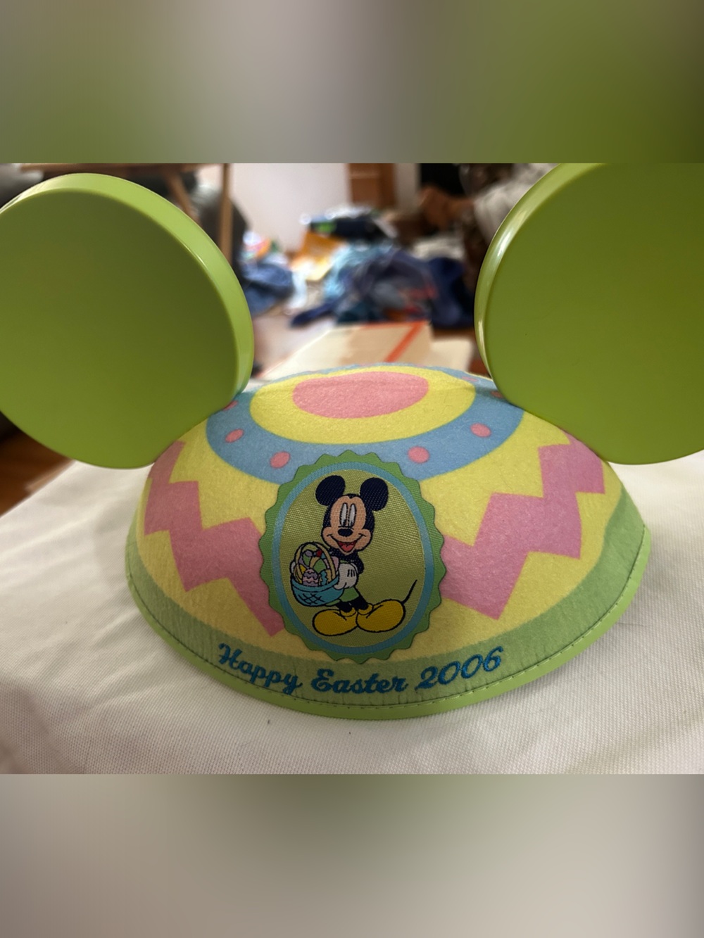 Disney Mickey Mouse Easter Mickey Mouse ears in Lime Green with Pastel Accents